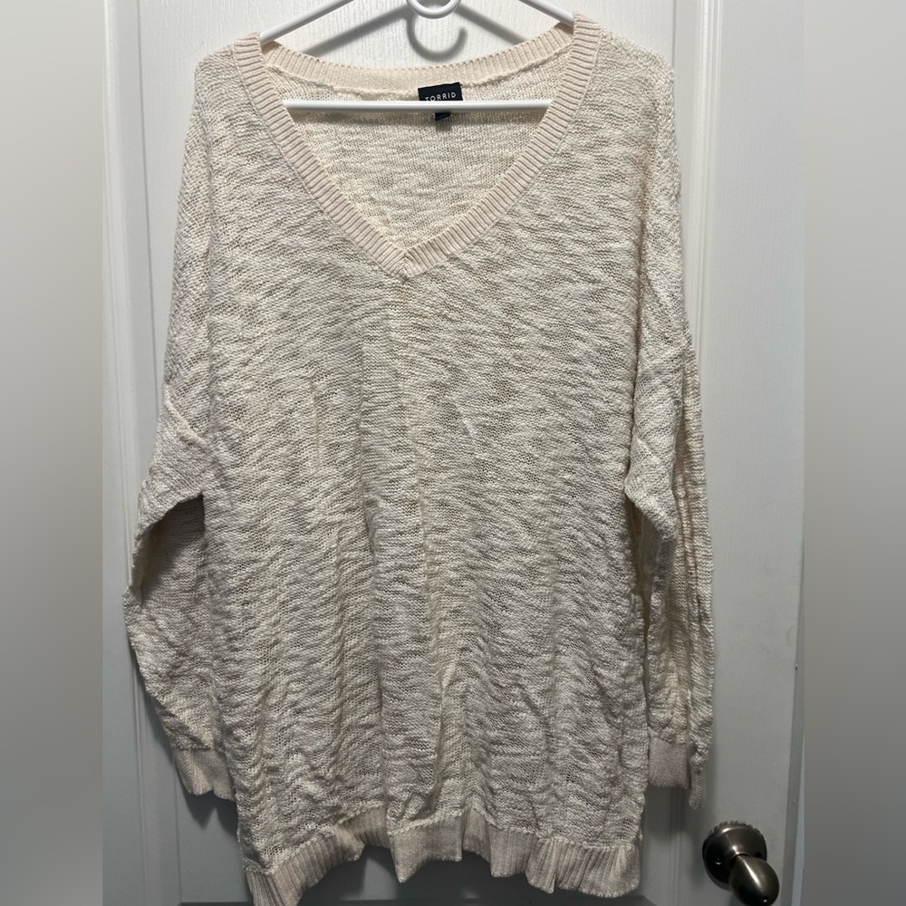 Cream torrid sweater size 2